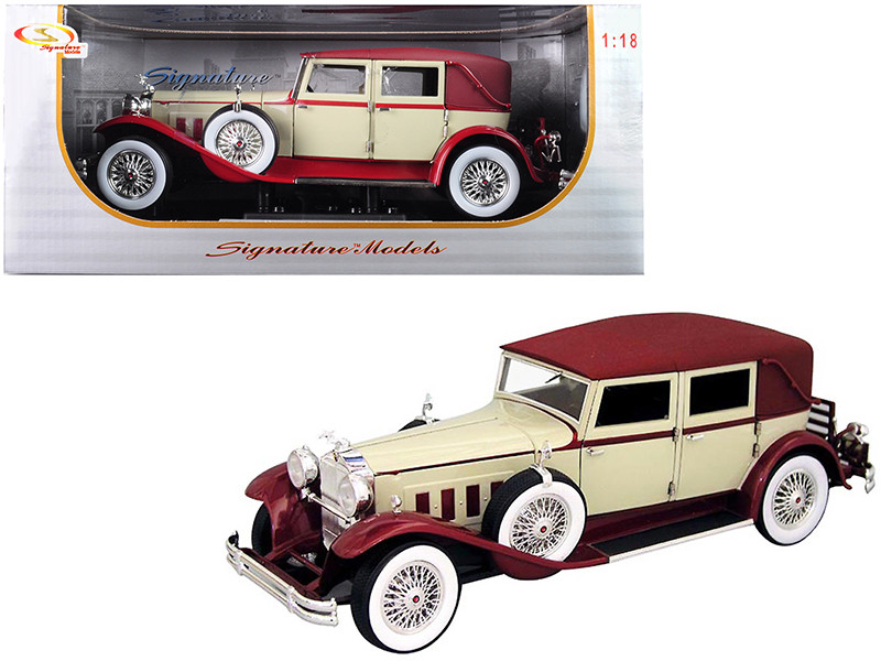 1930 Packard Lebaron Cream Red 1/18 Diecast Model Car Signature Models 18115