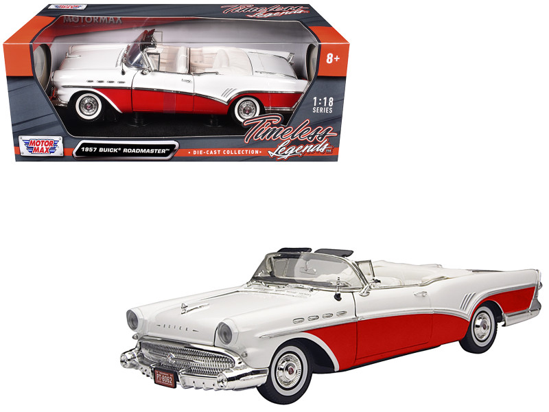 1957 Buick Roadmaster Convertible Red 1/18 Diecast Model Car
Motormax 73152