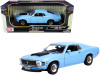 1970 Ford Mustang Boss 429 Light Blue 1/18 Diecast Model Car Motormax 73154