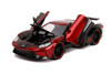 2017 Ford GT Miles Morales Diecast Figurine Spider Man Marvel Series 1/24 Diecast Model Car Jada 31190