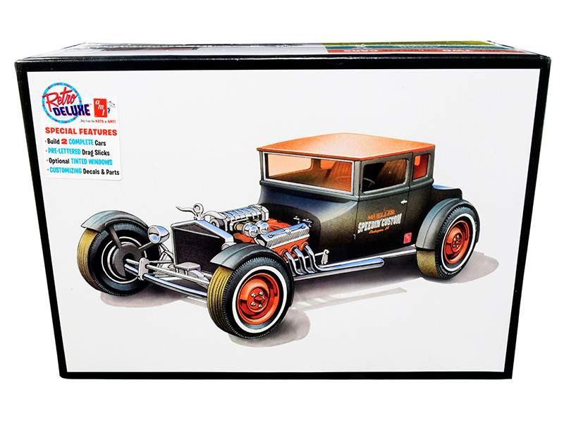 Skill 2 Model Kit 1925 Ford Model T Chopped Set of 2 pieces 1/25 Scale Model AMT AMT1167