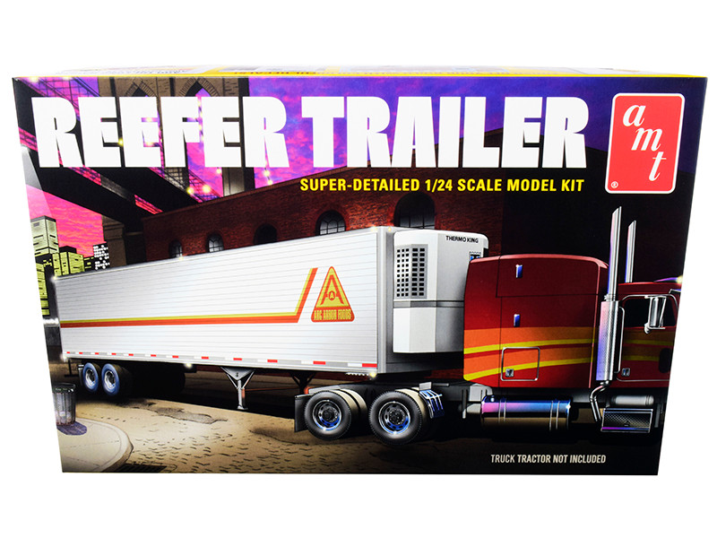 Skill 3 Model Kit Reefer Trailer 1/24 Scale Model AMT AMT1170