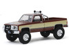 1982 GMC K-2500 Pickup Truck Brown Metallic Gold Stripes Fall Guy Stuntman Association The Fall Guy 1981 1986 TV Series Hollywood Series Release 26 1/64 Diecast Model Car Greenlight 44860 F