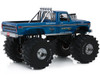 1974 Ford F-250 Ranger XLT Monster Truck Blue Bigfoot #1 with 66-Inch Tires Kings of Crunch Series 1/18 Diecast Model Car Greenlight 13541