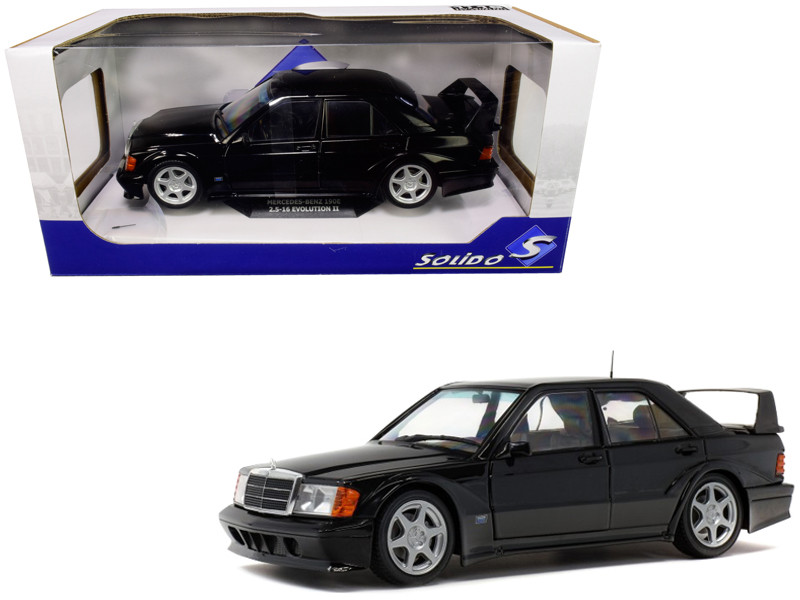 Mercedes Benz 190E Evolution II Black 1/18 Diecast Model Car Solido S1801001