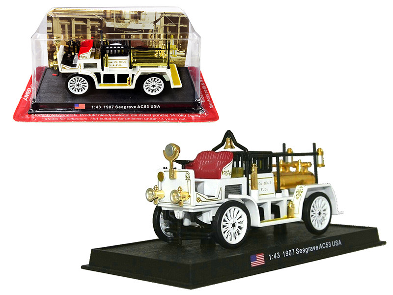 1907 Seagrave AC53 Fire Engine Truck Los Angeles Fire Department LAFD 1/43 Diecast Model Amercom ACSF14