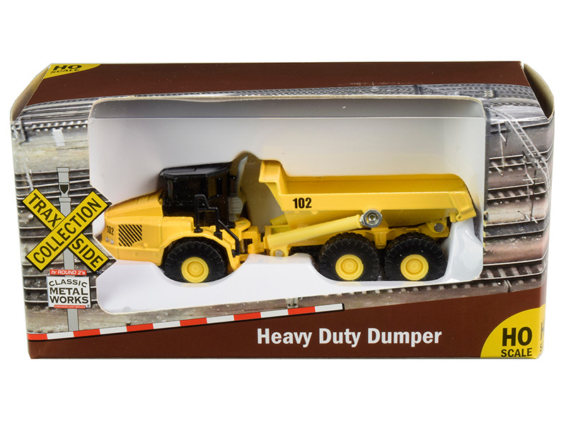Heavy Duty Dumper Truck Yellow TraxSide Collection 1/87 HO Scale Diecast Model Classic Metal Works TC101 B