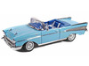 1957 Chevrolet Bel Air Convertible Blue 1/18 Diecast Model Car Motormax 73175