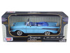 1957 Chevrolet Bel Air Convertible Blue 1/18 Diecast Model Car Motormax 73175