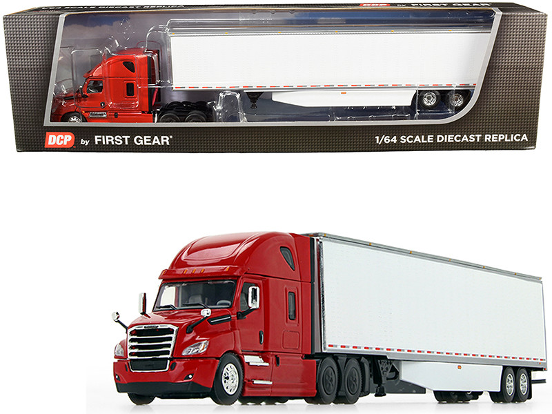 VOLVO VNL 760 W/ 53' DRY GOODS TRAILER VIPER RED 1/64 BY DCP/FIRST GEAR 60-0646