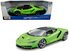 Lamborghini Centenario Lime Green Matt Black Top 1/18 Diecast Model Car Maisto 31386