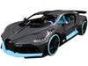 Bugatti Divo Satin Charcoal Gray Carbon Blue Accents Special Edition 1/24 Diecast Model Car Maisto 31526