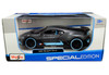 Bugatti Divo Satin Charcoal Gray Carbon Blue Accents Special Edition 1/24 Diecast Model Car Maisto 31526