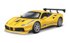 Ferrari 488 Challenge #25 Yellow Blue Stripes Ferrari Racing 1/24 Diecast Model Car Bburago 26307
