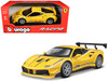 Ferrari 488 Challenge #25 Yellow Blue Stripes Ferrari Racing 1/24 Diecast Model Car Bburago 26307