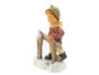 Wintertime Fun HUM 2302 M.I. Hummel limited edition figurine with Swarovski crystal snowballs.