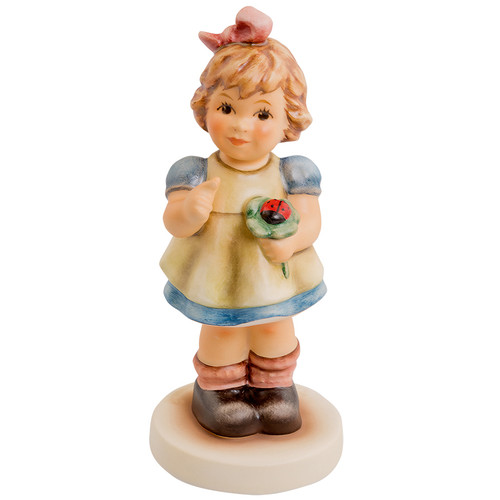 A Bit of Luck for You HUM 2307 M.I. Hummel Hope Series figurine for breast cancer awareness.