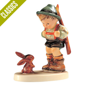 Sensitive Hunter Hummel Figurine (HUM 6/I) – Boy with Rabbit Forest Scene