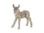 Donkey HUM 2230/N M.I. Hummel Nativity animal figurine in hand-painted grey porcelain. Close-up of the detailed face and grey fur texture of the M.I. Hummel donkey figurine.