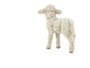 Close-up of the hand-painted wool texture on the M.I. Hummel Standing Lamb figurine.