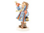 A close-up of the right hand and mittens on the Hear Ye, Hear Ye figurine, showing the classic hand-painted texture.