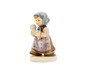 Detail of the hand-painted porcelain textures on the girl's dress and the lamb in the My Little Lamb collectible.