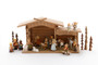 Complete 17-piece M.I. HUMMEL Nativity Set HUM 2230 with stable and Holy Family.