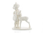 M.I. Hummel Friends White Edition HUM 136/V glazed white porcelain figurine of a girl with a fawn.
