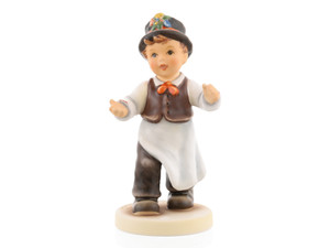 M.I. Hummel figurine HUM 2433 Franconian Dance Boy featuring a young boy in traditional German folk attire dancing, handcrafted in Germany.