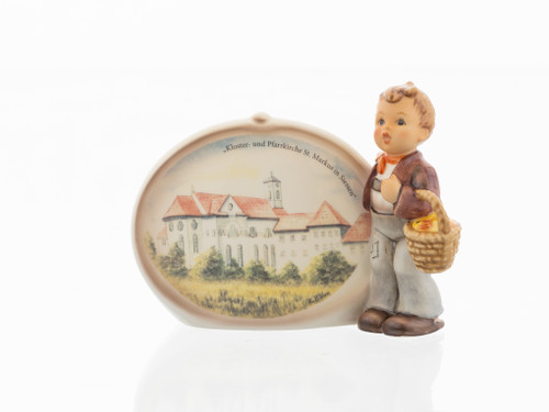 M.I. Hummel Little Visitor St. Markus Plaque HUM 919 featuring the historic Coburg church and German heritage