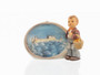 M.I. Hummel Little Visitor Veste Coburg Plaque (HUM 919) featuring a young boy standing before the gates of the historic Veste Coburg fortress in Germany.