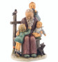 M.I. Hummel Limited Edition figurine HUM 621 At Grandpa’s, featuring a grandfather sitting with three grandchildren playing on his lap, handcrafted in Germany.
