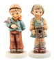 M.I. Hummel Club Year 49 bundle featuring Benjamin and Luisa figurines with bird and birdhouse themes