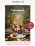Official Hummel Manufaktur 2027 wall calendar cover featuring two boys on a wooden dock with a toy sailboat.
