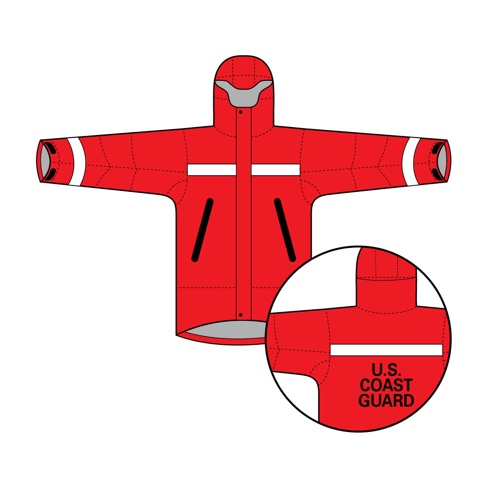 Foul Weather Jacket & Pants with US Coast Guard Stencil
