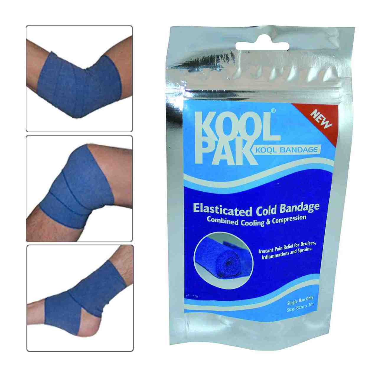 Elasticated Cold Bandage for Compression 7.5cm x 2m Four Square