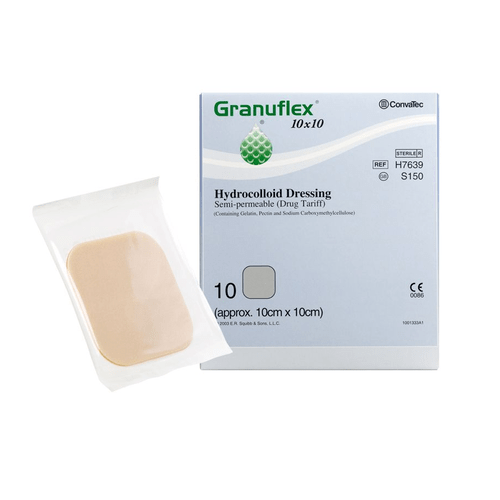 Granuflex Hydrocolloid Dressing 10cm x 10cm (box of 10) Four Square