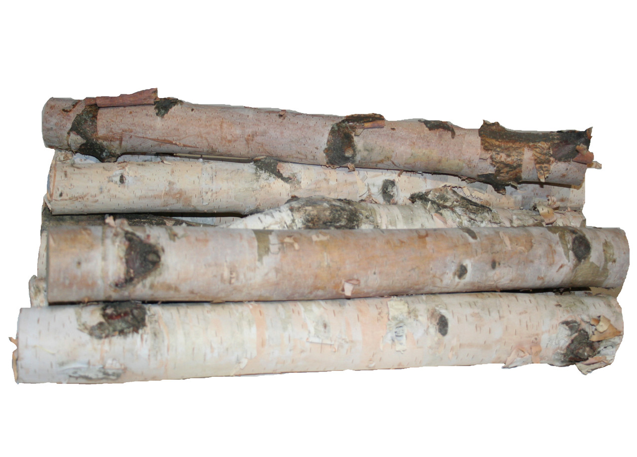 Wilson Decorative White Birch Log Bundle, Natural Bark Wood Home Décor -  17-18 in Length 1.5-3 Dia. (Set of 8) - Firewood-Online