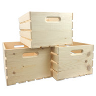 Pine Handle Crate Large (3 Pack)