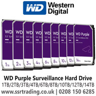4TB WD Purple Surveillance Hard Drive, WD Purple Hard Drive Seller in London, CCTV Hard Drive For Hikvision DVR, 1TB 2TB 3TB 4TB 6TB 8TB 12TB 14TB WD Purple Hard Drive Seller in UK