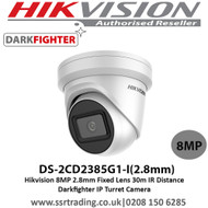 Hikvision - DS-2CD2385G1-I 8MP 2.8mm Fixed Lens 30m IR Distance  Darkfighter IP Turret Camera 