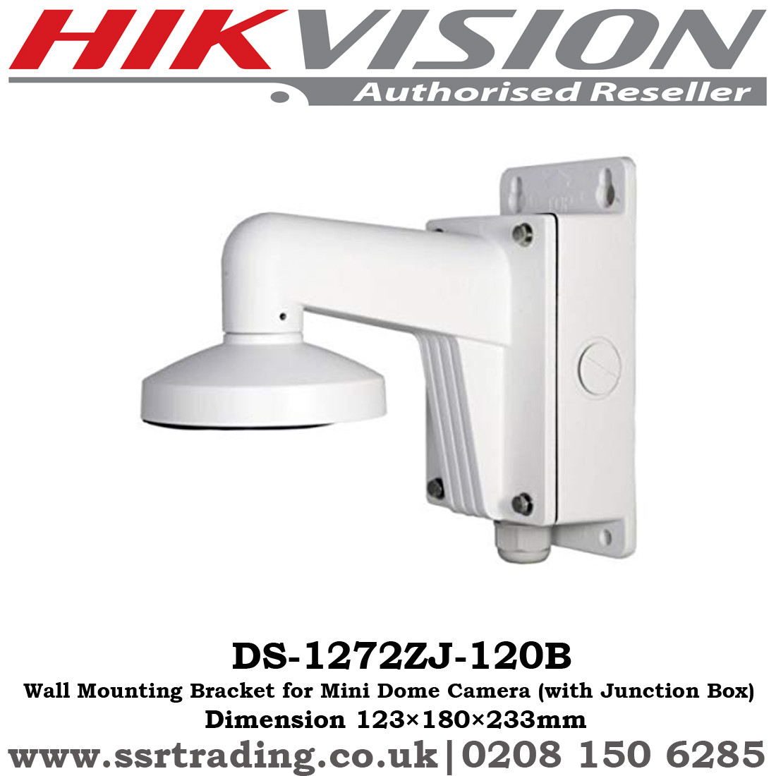 Hikvision Wall Mounting Bracket for Mini Dome Camera (with Junction Box