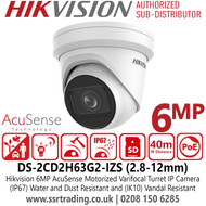 Hikvision 6MP AcuSense VF IP Turret Camera - DS-2CD2H63G2-IZS