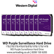 Purple Surveillance Hard Drive, 1TB 2TB 3TB 4TB 6TB 8TB 12TB 14TB WD Purple Hard Drive Seller in UK, CCTV HDD For Hikvision DVR and NVR, WD Purple HDD Seller in London