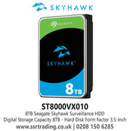 8TB Seagate Skyhawk Surveillance Hard Drive for CCTV DVRs NVRs & PC Desktop - ST8000VX010