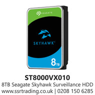 8TB Seagate Skyhawk Surveillance Hard Drive for CCTV DVRs NVRs and PC Desktop - ST8000VX010