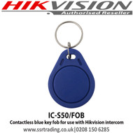 Hikvision IC-S50/FOB Contactless blue key fob for use with Hikvision intercom 