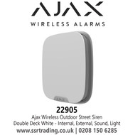 Ajax Wireless Outdoor Street Siren Double Deck White - 22905