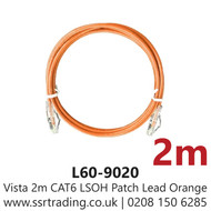 Vista 2m Cat6 Orange U/UTP LSOH Patch Cable - L60-9020