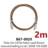 Vista 2m Cat5e Brown U/UTP PVC Patch Cable - B67-0020 